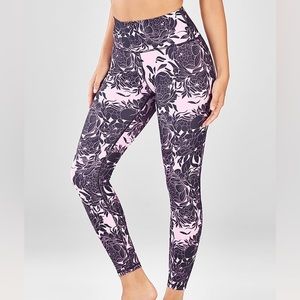 Fabletics Define powerhold high-waisted 7/8 illustrative peony multi print
